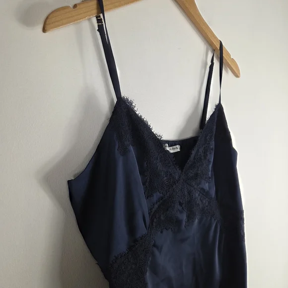 Abercrombie & Fitch Satin Lace Trim Cami Tank Short Set Pajama Set Nightie Set - Picture 5 of 13